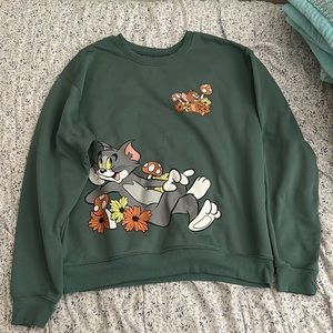 Tom and Jerry Green Sweater